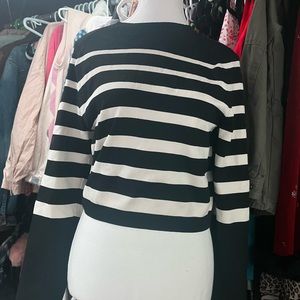 striped cropped-ish long sleeve shirt